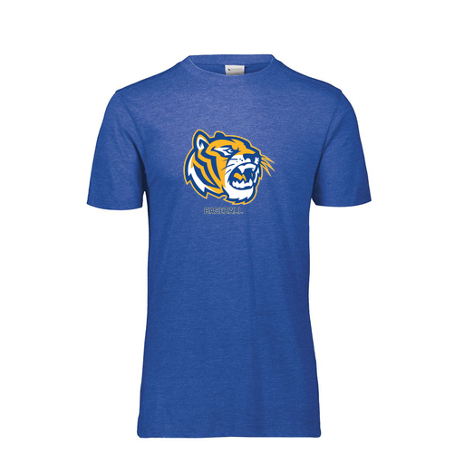 [FTSCUBRY-YS-LOGO2] Decker Youth Tri-Blend T-Shirt - Short Sleeve (Youth S, Royal, Logo 2)