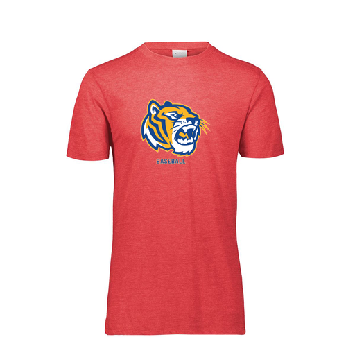[FTSCUBRD-YS-LOGO2] Decker Youth Tri-Blend T-Shirt - Short Sleeve (Youth S, Red, Logo 2)