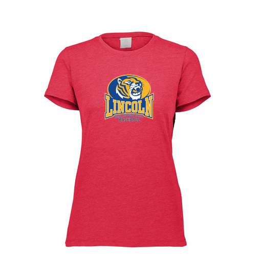 [FTSCUBRD-FAXS-LOGO3] Decker Women's Tri-Blend T-Shirt - Short Sleeve (Female Adult XS, Red, Logo 3)