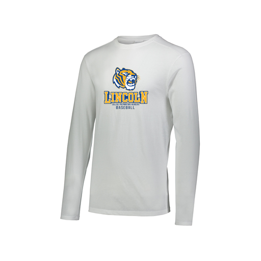 [FTLCUBWH-AXS-LOGO1] Decker Men's Tri-Blend T-Shirt - Long Sleeve (Adult XS, White, Logo 1)