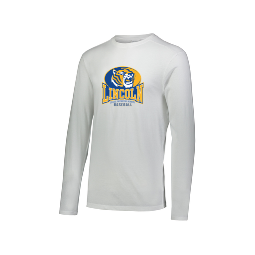 [FTLCUBWH-AXS-LOGO3] Decker Men's Tri-Blend T-Shirt - Long Sleeve (Adult XS, White, Logo 3)