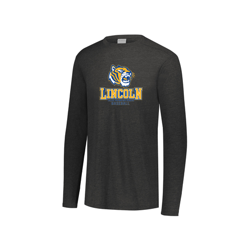 [FTLCUBBK-YS-LOGO1] Decker Youth Tri-Blend T-Shirt - Long Sleeve (Youth S, Black, Logo 1)