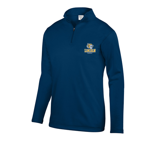 [FOLQFFNV-YS-LOGO1] Decker Youth FlexFleece 1/4 Zip (Youth S, Navy, Logo 1)